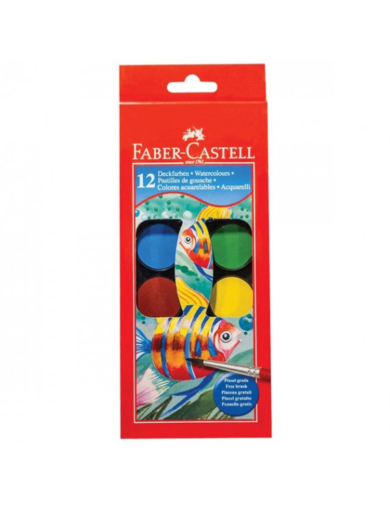 Faber-Castell 30mm 12 színű vízfesték készlet