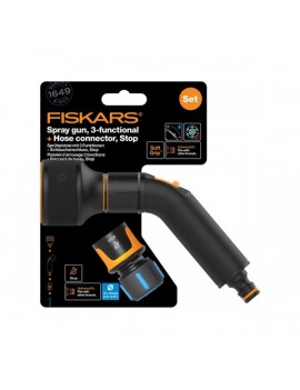 Fiskars 1057608 Comfort CF 13-15mm tömlőcsatlakozóval 3 funkciós locsolópisztoly szett