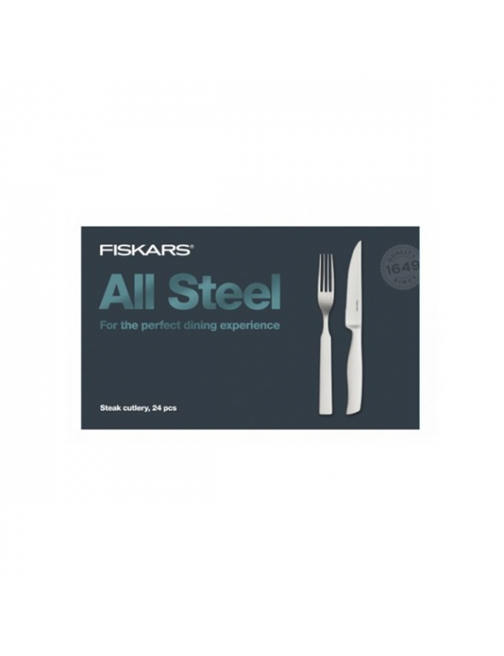 Fiskars All Steel Steak 24 db-os evőeszköz készlet