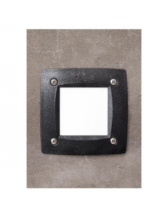 Fumagalli LETI 100 SQUARE ST LED 3W GX53 fekete kültéri beépíthető falilámpa