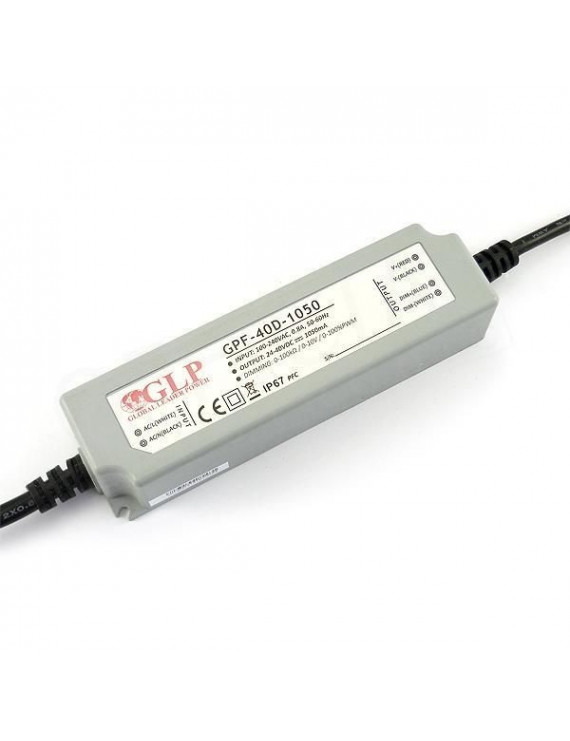 GLP GPF-40D-1050 42W 24~40V 1050mA IP67 LED tápegység