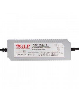 GLP GPV-200-12 200W 24V 8.3A IP67 LED tápegység