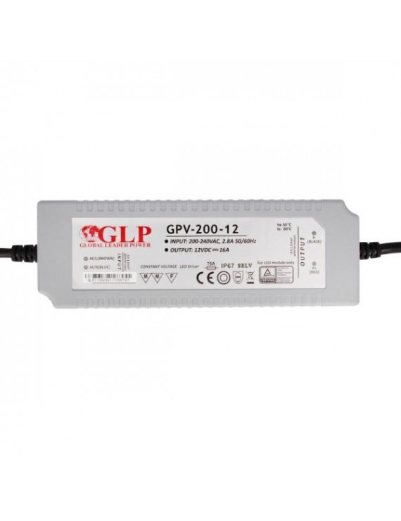 GLP GPV-200-12 200W 12V 8.3A IP67 LED tápegység