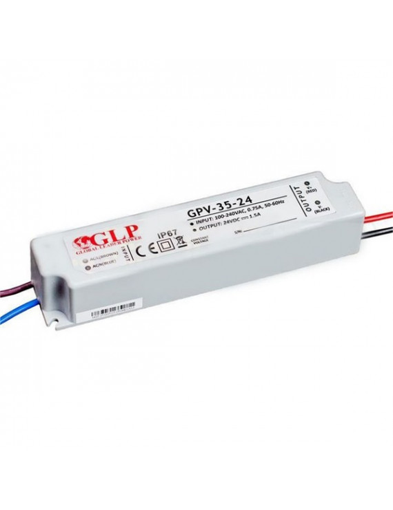 GLP GPV-35-24 36W 24V 1.5A IP67 LED tápegység