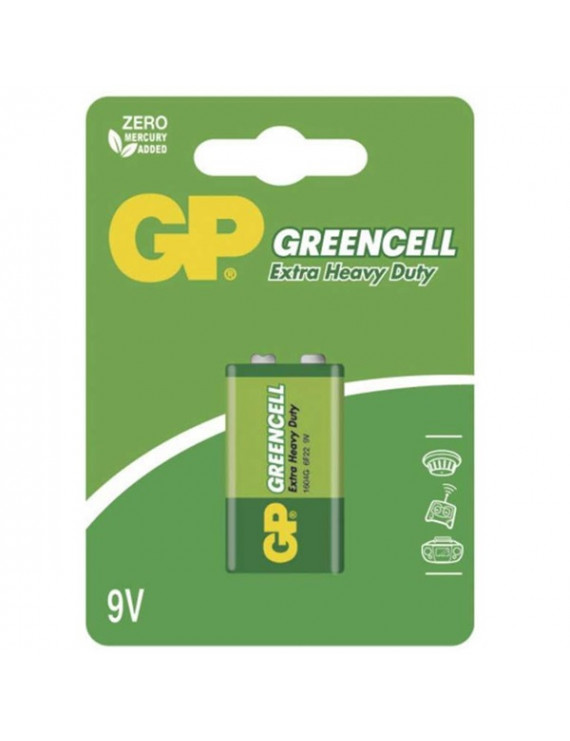 GP Greencell 9V, 6F22  elem 1db/bliszter