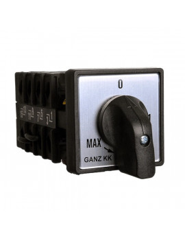 Ganz KK0-20-0307N 0 – 1 – 2 – MAX felirattal/visszaálló vezérlőkapcsoló