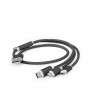 Gembird USB charging combo 3-in-1 cable, black, 1m