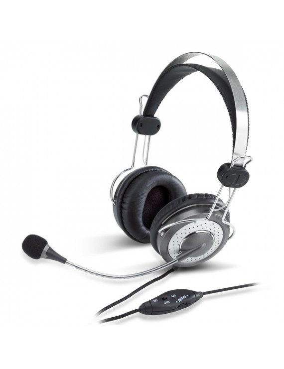 Genius HS-04SU jack mikrofonos PC ezüst headset