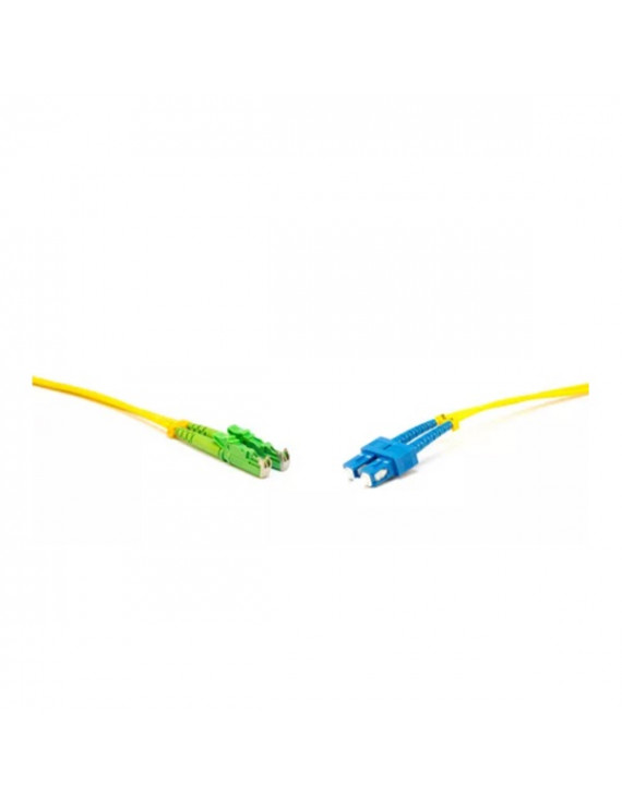 Gigalight Duplex optikai patch kábel 2xE2000/APC + 2xSC csarlakozóval, 3mm duplex core 9/125 LSZH, 1 m