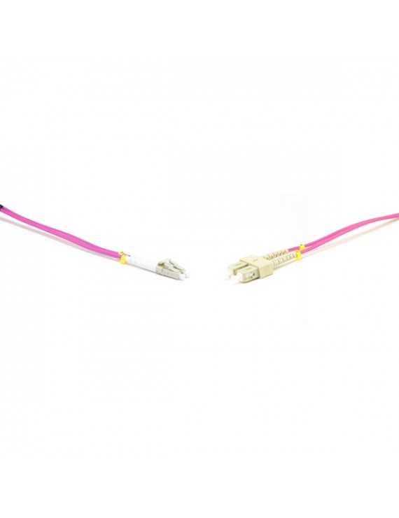 Gigalight Duplex optikai patch kábel 2xSC + 2xLC csatlakozóval, 50/125 OM4 LSZH, 1 m