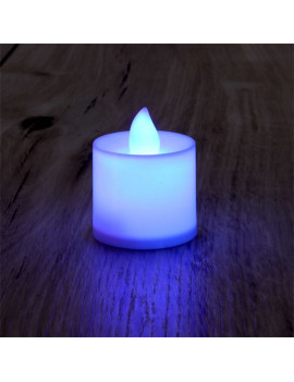 Iris Gyertya alakú fix fényű LED-es lila fénydekoráció 4db/csomag
