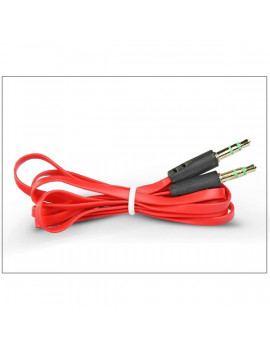 Haffner PT-4170 1m 2x3,5mm jack piros/fekete audio kábel