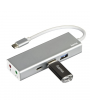 Hama 135758 ezüst USB 3.1 Type-C HUB (2x USB, 1x USB TYPE-C, 3,5MM JACK)
