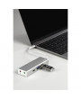 Hama 135758 ezüst USB 3.1 Type-C HUB (2x USB, 1x USB TYPE-C, 3,5MM JACK)