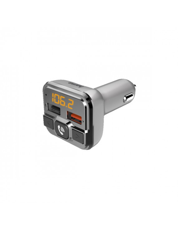 Hama 14165 FM transzmitter (USB, AUX, microSD, BT, QC 3.0) + telefon kihangosító