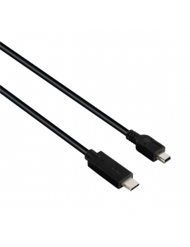 Hama USB Type-C - mini USB 0,75m fekete adatkábel