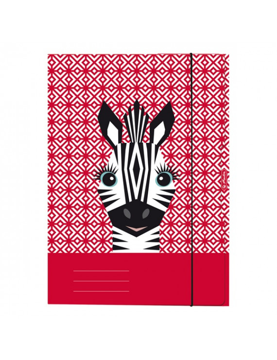 Herlitz Cute Animals Zebra A4 gumis mappa