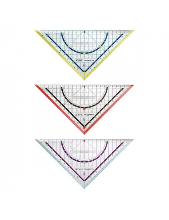 Herlitz my.pen 25cm-es színes háromszögvonalzó