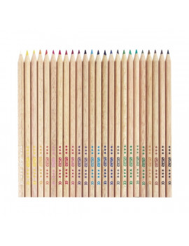 Herlitz 24db-os natúrfa vegyes színű színes ceruza