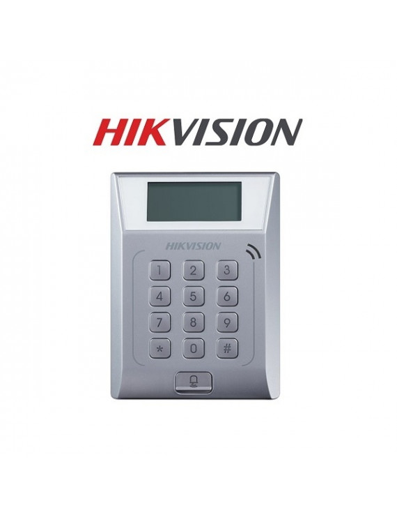 Hikvision DS-K1T802M Mifare(13.56Mhz), LCD, kártya/kód, RJ45 beléptető vezérlő