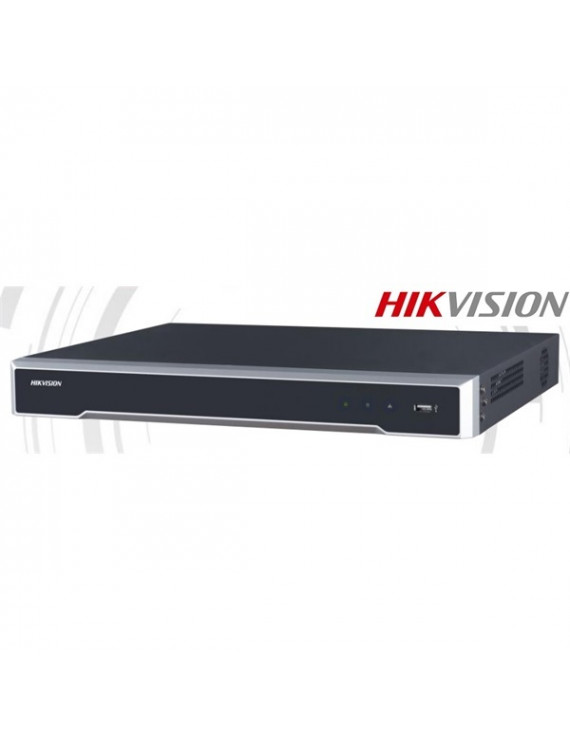 Hikvision DS-7616NI-K2/16P 16 csatorna/H265/160Mbps rögzítés/2x Sata/16x PoE hálózati rögzítő(NVR)