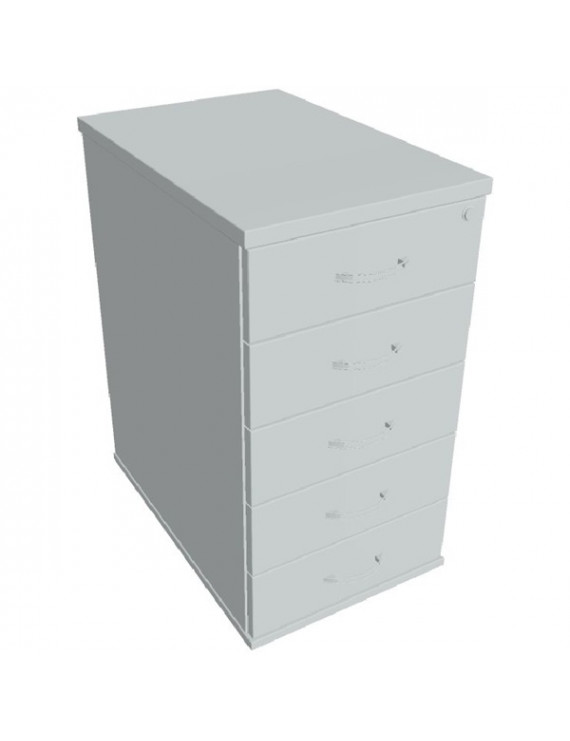 Hobis K 25 C P szürke hosszanti 60 cm 5 fiókos konténer