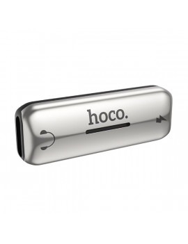 Hoco HOC0076 LS27 Lightning/Lightning ezüst audio adapter
