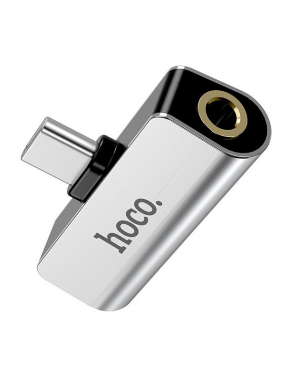 Hoco HOC0085 LS26 Type-C/Jack ezüst audio adapter