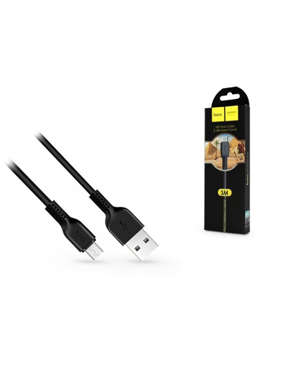 Hoco HOC0091 X20 3m micro USB fekete adat és töltőkábel