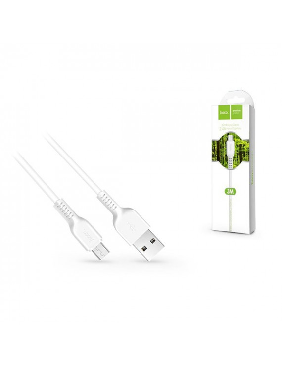 Hoco HOC0092 X20 3m micro USB fehér adat és töltőkábel