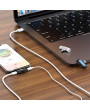 Hoco HOC0299 Lightning+Lightning LS31 2in1 Dual Lightning Converter - fekete audió adapter