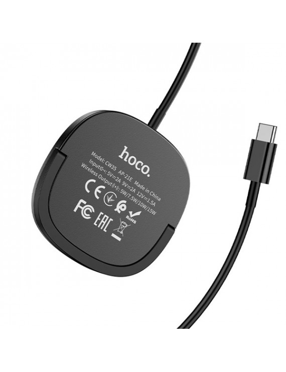 Hoco HOC0310 HOCO 15W - CW35 Magnetic Holder Wireless Fast Charger Qi vezeték nélküli töltő állomás