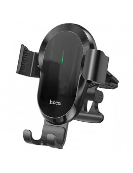 Hoco HOC0313 CA105 15W szellőzőrácsba illeszthető fekete autós telefontartó és vezeték nélküli gyorstöltő