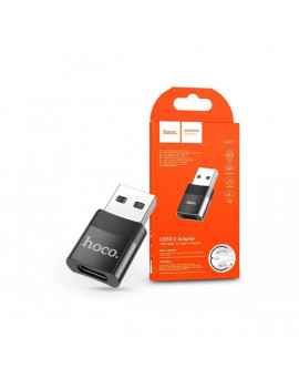 Hoco HOC0318 UA17 USB/Type-C fekete OTG adapter