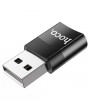 Hoco HOC0318 UA17 USB/Type-C fekete OTG adapter
