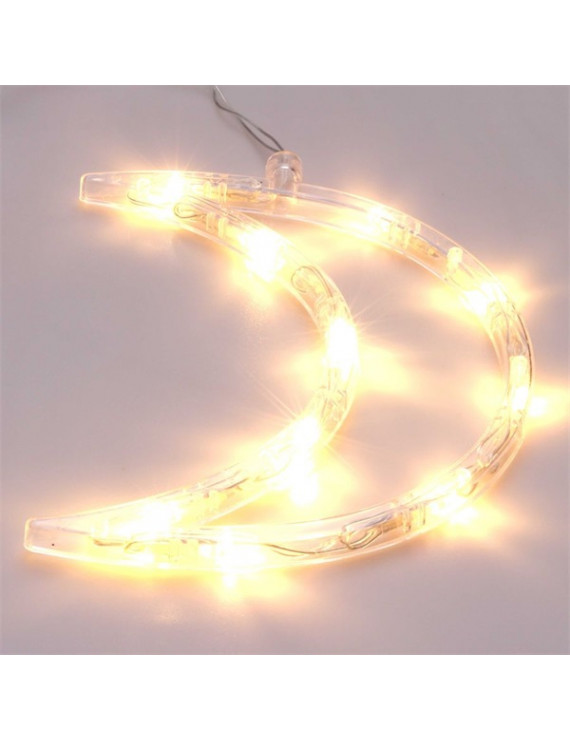 Iris Hold alakú 15x19cm/meleg fehér LED-es tapadókorongos fénydekoráció