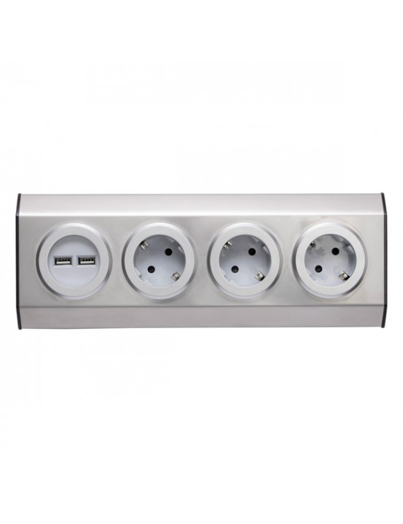 Home KNV 03/USB 230V 16A 3 aljzat + 2darab USB szerelhető konyhai elosztó