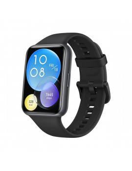 Huawei Watch Fit 2 szilikon pántos fekete okosóra