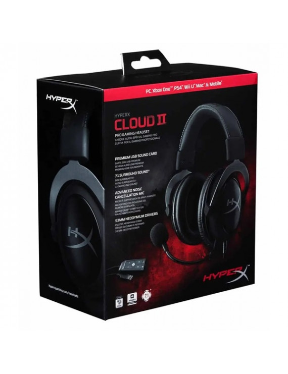 HyperX Cloud II 3,5 Jack/USB fegyverszürke gamer headset