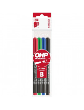 ICO OHP B 4db-os vegyes színű 2-3mm permanent marker