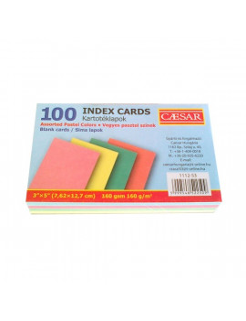 Caesar sima 100db/csomag pasztell indexkártya