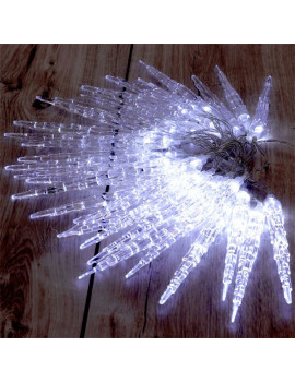 Iris Jégcsap alakú több programos/3m/fehér/30db LED-es/3xAA elemes fénydekoráció