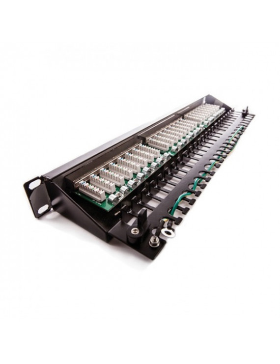 KE-Line Giga KOMPAKT 24port CAT5E árnyékolt patch panel RJ45/s