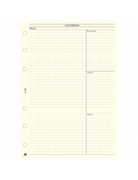 Kalendart Saturnus L368 bianco napi beosztású tervező gyűrűs naptár kiegészítő