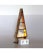 Iris Karácsonyi ház alakú napi számlálós/16x38x6cm/meleg fehér LED-es fa fénydekoráció