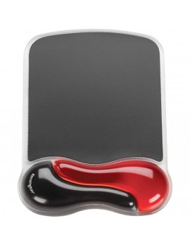 Kensington Duo Gel fekete-piros géltöltésű csuklótámaszos egérpad