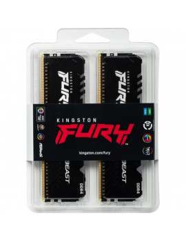 Kingston 16GB/2666MHz DDR-4 (Kit of 2) FURY Beast RGB (KF426C16BBAK2/16) memória