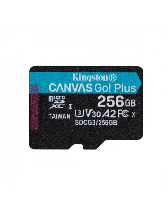 Kingston 256GB SD micro Canvas Go! Plus (SDXC Class 10 UHS-I U3) (SDCG3/256GBSP) memória kártya