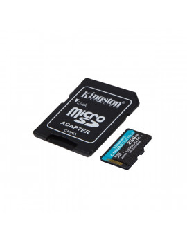 Kingston 256GB SD micro Canvas Go! Plus (SDXC Class 10 UHS-I U3) (SDCG3/256GB) memória kártya adapterrel