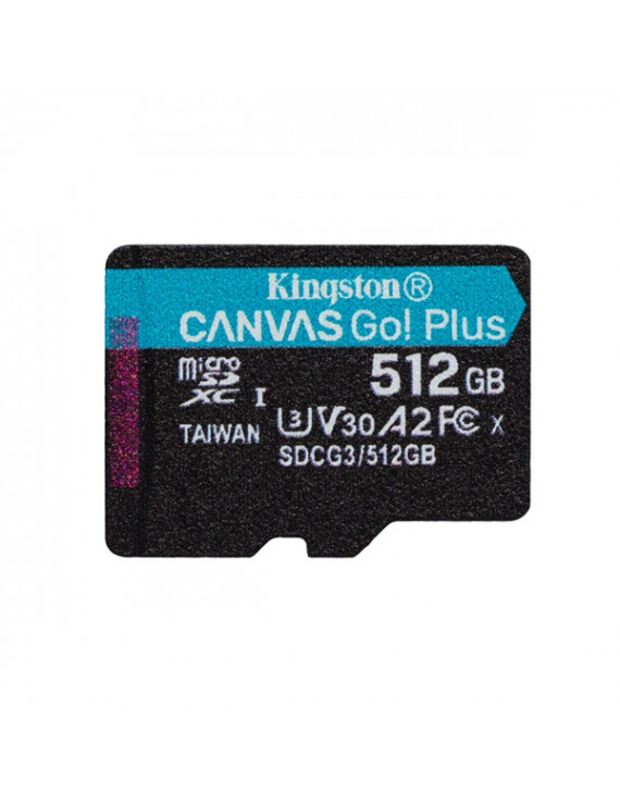 Kingston 512GB SD micro Canvas Go! Plus (SDXC Class 10 UHS-I U3) (SDCG3/512GBSP) memória kártya